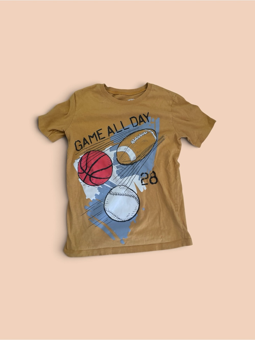 Carter's Brown 'Game All Day' Sports Graphic Tee